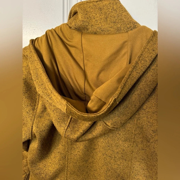 Eddie Bauer Full Zip Hoodie Quilted and Plaid Detail Heathered Gold Size‎ M - Picture 6 of 13